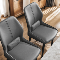 Chaise de salle à manger en cuir moderne pour la maison, le bureau et l'appartement