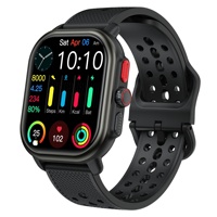 Montre connectée 2,06'' AMOLED avec moniteur de fréquence cardiaque et d'oxygène sanguin, appels Bluetooth, suivi du sommeil, étanche, montre connectée fitness pour Android