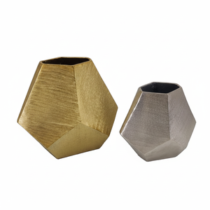 Grade Metal Flower <b>Vase</b> with Gold Finished & Classical Designed for Home & Wedding Decoration Decorative Aluminum Double Tone - Product Image 1