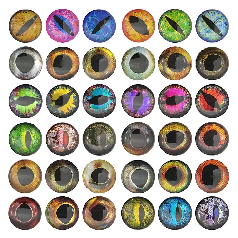 Top Right AC050 3D 4D Holographic Fishing Oval Pupil Lure Eye For Making Bait And Fly Tying Luminous Plastic 3d Fish Eyes