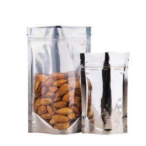 Sachets Doypack en Mylar argenté PET/CPP pour chewing-gum et aliments pour animaux de compagnie, personnalisables et refermables avec fermeture Ziplock - Product Image 3