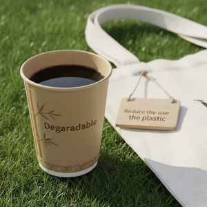 Vaso Desechable de PVC Negro Completo de 8 Oz y 12 Oz con Doble Capa, Logotipo Estampado en Dorado, Tapa de PS y Etiqueta de PVC - Product Image 3