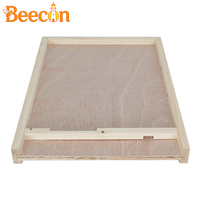Neuer Langstroth-Bienenstock-Bausatz mit 2 Ebenen, Tiefen und Mittleren Kästen, Holzrahmen und Schwarzen Kunststoff-Grundplatten