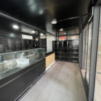 Contenedor Expandible de 20 pies, Bar Modular Prefabricado, Quiosco Móvil, Puesto de Comida para Mercado Nocturno y Negocios Callejeros