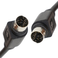 Maßgefertigtes 1M 2M 3M 5M 10M Abgeschirmtes Geflochtenes PVC-Ummanteltes Stecker-zu-Stecker Mini-DIN 3-9 Pin Kabel