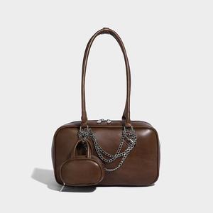 Стильная вместительная сумка для боулинга с молнией, водонепроницаемая, универсальная, модная женская сумка через плечо - Product Image 4