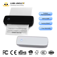 Imprimante thermique multifonctionnelle Luck Jingle A4 pour étiquettes de tatouage, imprimante portable pour la maison, le bureau et les voyages, en stock