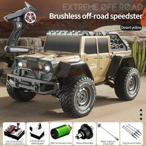 รถบังคับวิทยุ New1/16 ขนาด 1/16 ความเร็วสูง 2.4G RTR ขับเคลื่อน 4 ล้อ  รถไต่หิน Monster Truck มอเตอร์แบบไร้แปรงถ่าน รุ่น 16104/16104pro - Product Image 3