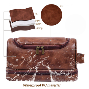 Tùy chỉnh không thấm nước chú rể Quà Tặng cổ điển <span class=keywords><strong>Mens</strong></span> Du Lịch Mỹ phẩm Túi trang điểm da túi vệ sinh cá nhân với móc <span class=keywords><strong>dopp</strong></span> <span class=keywords><strong>Kit</strong></span> cho nam giới - Product Image 4