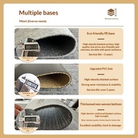 Tapis modulaire commercial de style moderne et simple en PP, insonorisant, tissé jacquard, pour sol en ciment, lavable en machine, carré