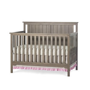 Cuna convertible 4 en 1 con cajón, cama para niños pequeños, cama tamaño completo, altura del colchón ajustable, cuna de madera para bebés - Product Image 1