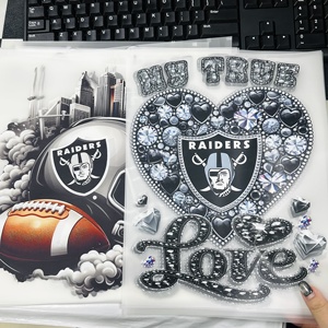 2025 American Football Plastisol Stickers voor kleding, 32 teams, hittebestendige, duurzame designs, hoogwaardige Champions League patch - Product Image 1