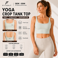 FITVOLT Débardeur pour femme à dos en U profond, respirant, doux pour la peau, à séchage rapide et anti-humidité, Soutien-gorge de sport, Vêtements de fitness et de yoga