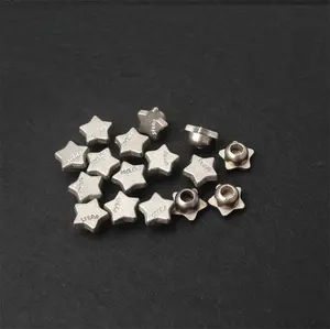 Custom Brand Logo Decorative Metal Pyramid Stud Star Rivet for Garment