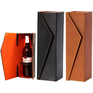 Chất lượng cao tùy chỉnh duy nhất rượu vang Hộp Quà Tặng đặt giấy cao cấp hộp phẳng vận chuyển - Product Image 1