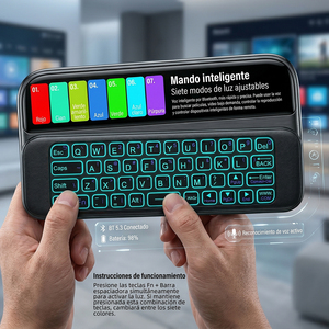 Souris Air Mouse ELE-GATE avec mini clavier sans fil Bluetooth 2.4G rétroéclairé pour PC TV Box - Product Image 3