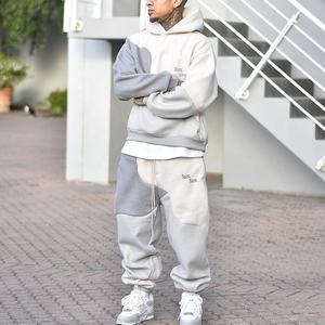 Custom 380 Gsm Tracksuit Heavyweight <strong>Cut</strong> <strong>and</strong> <strong>Sew</strong> Tracksuit for Men Patchwork Sweatsuit <strong>Hoodie</strong> <strong>and</strong> Sweatpants Set - Product Image 1