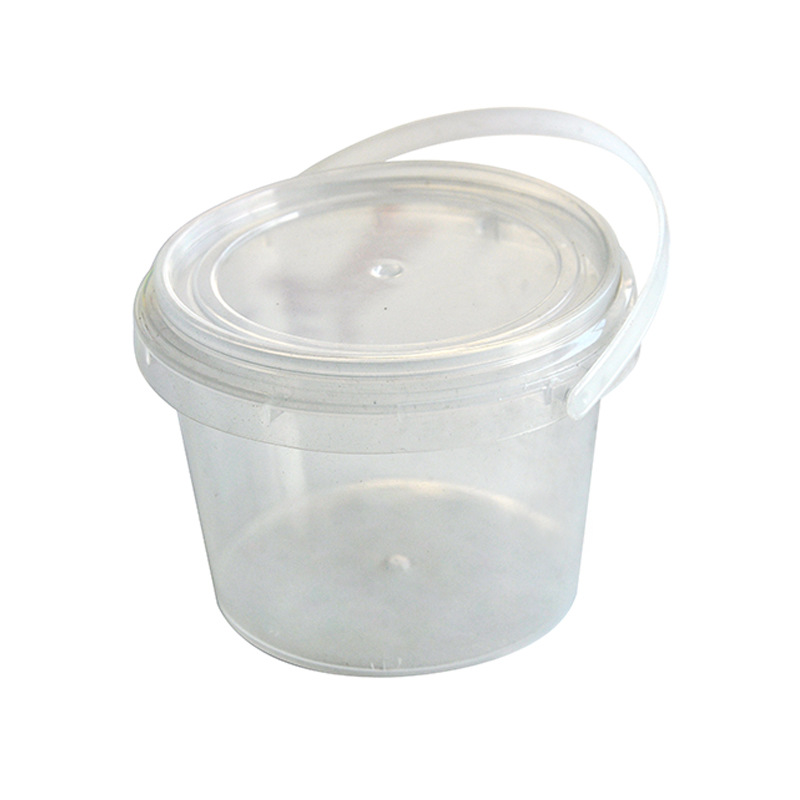 20 petits seaux transparents pour contenir du poisson