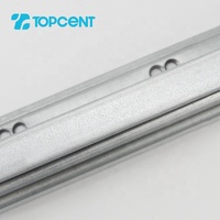 Glissière de tiroir à fermeture amortie à extension complète hydraulique dissimulée pour armoire de cuisine moderne, acier laminé à froid