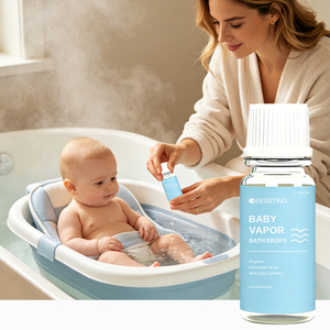 Espuma Limpiadora Orgánica Suave para Bebés con Logotipo Personalizado, Favorece el Sueño y Ayuda a la Respiración del Bebé, Gotas para Baño de Vapor para Bebés - Product Image 1
