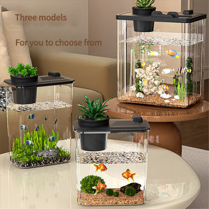 Premium Klein Acryl <span class=keywords><strong>Aquarium</strong></span>-Ultra Heldere Rechthoekige Mini Bowl, Duurzaam Lekvrij Desktop <span class=keywords><strong>Aquarium</strong></span> Voor Thuis, Kantoor, Cadeau - Product Image 5