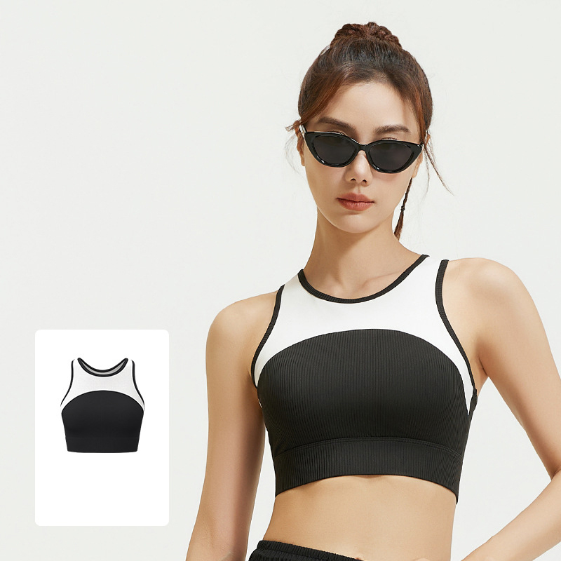 Free Design I-shaped Stylish Yoga Vest Active Wear Korean Custom Gym Sports Fitness Bra for Women