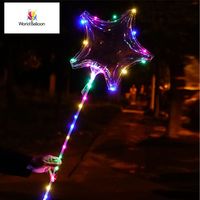Ballons lumineux, ballons LED clignotants, arbre de Noël, amour, Mickey, dessin animé, ballon Bobo transparent avec lumières LED