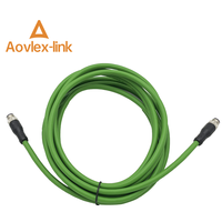 Chaîne de traînée personnalisée mâle à femelle SF/UTP CAT6 ISO/IEC 11801 CE M12 5pin A Code Connector