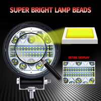 Barre lumineuse de travail LED 102W 34 LED ronde carrée 12V 24V, phare antibrouillard pour tracteurs, stroboscope, barre LED 4x4