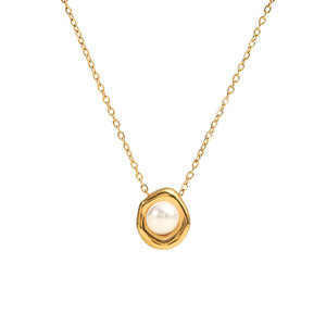 Collar con Colgante Personalizado de Acero Inoxidable 316L, Chapado en Oro PVD de 14K y 18K, Joyería Fina de Moda, Collar de Perlas al por Mayor para Mujer - Product Image 5