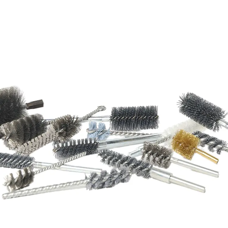 Stainless Steel Wire Tube Pipe Internal Cleaning Brush with Nylon and Bristle Brush Materials for Sale