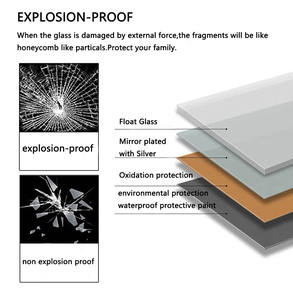 Miroir de maquillage intelligent <span class=keywords><strong>à</strong></span> écran tactile sablé, miroir de salle de bain <span class=keywords><strong>à</strong></span> LED alimenté par batterie, pour salle de bain - Product Image 3