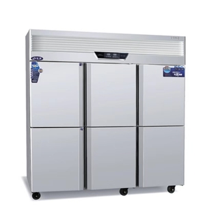 Réfrigérateur-congélateur commercial double température en acier inoxydable pour restaurant et équipement de présentation en restauration - Product Image 1