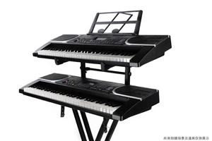 Soporte para teclado electrónico - soporte plegable de doble capa para teclado - altura ajustable - Product Image 2
