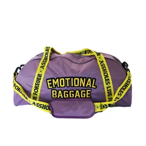 100% Polyester Waterproof Foldable Sports Luggage Pack Duffel Gym Bags & Customized logo Travel bag