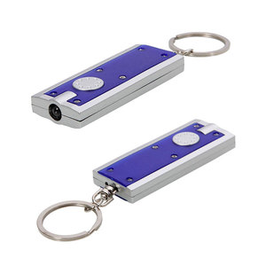 Vente en gros de porte-clés personnalisés avec lumière LED et interrupteur à bouton, cadeaux promotionnels, Krt005, torche de signature, porte-clés en stock - Product Image 4