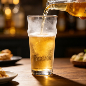 Verre à bière classique en cristal sans plomb de haute qualité, design ergonomique, transparent, lavable au lave-vaisselle, soufflé à la bouche, fait main - Product Image 3