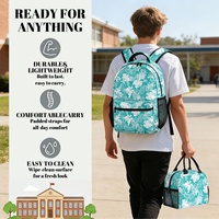 Sac à dos imprimé intégral FACEBOOK HOT SELL, trousse à crayons, sac à déjeuner tendance pour étudiants garçons et filles, lot de 3 sacs pour couple