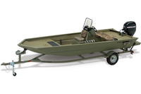 Meilleur prix 10 à 12 pieds en aluminium V coque fond plat Jon bateau de pêche avec console latérale pour le sport avec moteur hors-bord