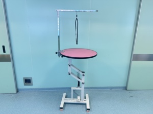 Tierpflegetisch mit Verstellbarer Höhe und Runder Oberfläche für Zoohandlungen und Tierkliniken, Hundepflegetisch - Product Image 1