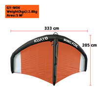 Planche à voile en fibre de carbone de haute qualité avec poignée rigide 5M, résistante aux déchirures et à la corrosion, pour surf hydrofoil, kitesurf et wing foil