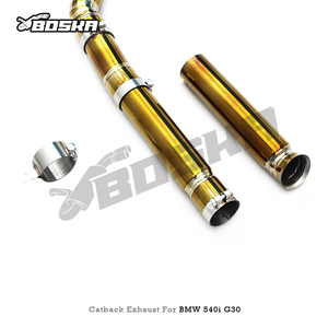 Tuyaux d'échappement en titane de performance OEM pour BMW 530/540/540i G30/G38 2.0T/3.0T B48 2017-2023, système d'échappement de course, silencieux - Product Image 2