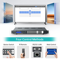 MT-Viki 4K60Hz Seamless HDMI Matrix Switcher 8X8 Dengan GUI Web+Ekstraksi Audio, Pengontrol Video Wall HDMI 2x4, Dapat Diputar 180 Derajat