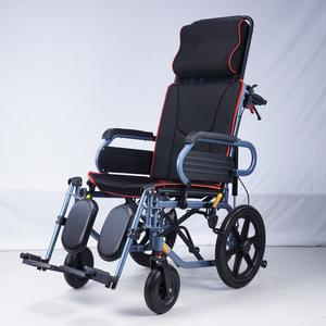 Fenghe Aluminum Alloy Manual Wheelchair High Back <b>Reclining</b> Foldable Lightweight Mobility Aid For Elderly - Product Image 1