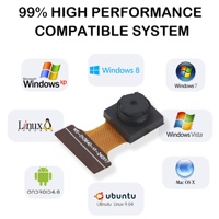 Modul Kamera CMOS HD MIPI OEM OV3640 3MP untuk ESP32 Antarmuka DVP 24 Pin Lensa 1/4" 15fps
