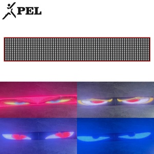 PEL <span class=keywords><strong>LED</strong></span> 매트릭스 픽셀 패널 DIY RGB 사용자 정의 애니메이션 프로그래밍 가능한 자동차 트럭 광고 로고 라이트 앱 제어 악마 눈 램프 - Product Image 1
