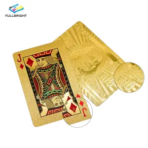 Jogo de cartas de plástico, jogo de cartas mágico impermeável, preto, amarelo ou ouro