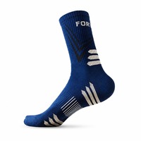 Chaussettes de basketball à motif lettres marine, en coton peigné, pour le sport et les séances de basket en soirée, marque privée, commande en gros