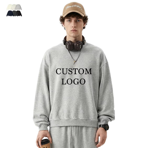 Sweat-shirt à col rond de haute qualité en coton et polyester 360 g/m², couleurs unies, impression en relief personnalisée - Product Image 1