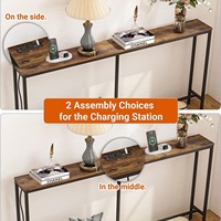 Petite Table de stockage d'énergie portable pour la maison pour Amazon Home Salon Table d'appoint de couloir murale pour appartement d'entrée